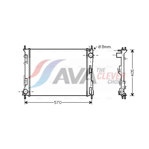 Chladič motora AVA QUALITY COOLING RTA2374