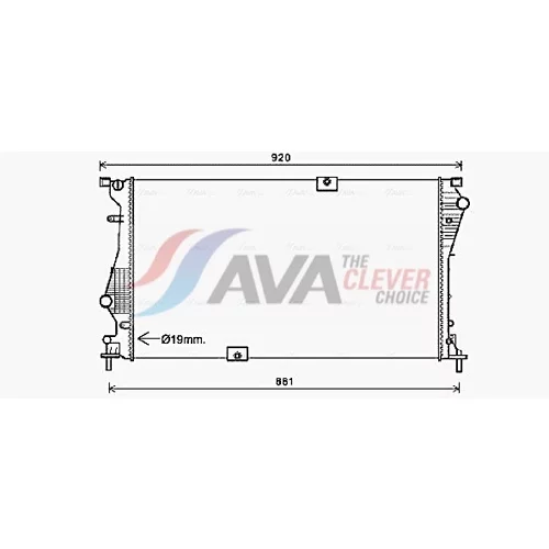 Chladič motora AVA QUALITY COOLING RTA2601
