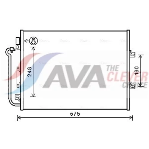 Kondenzátor klimatizácie AVA QUALITY COOLING RTA5454
