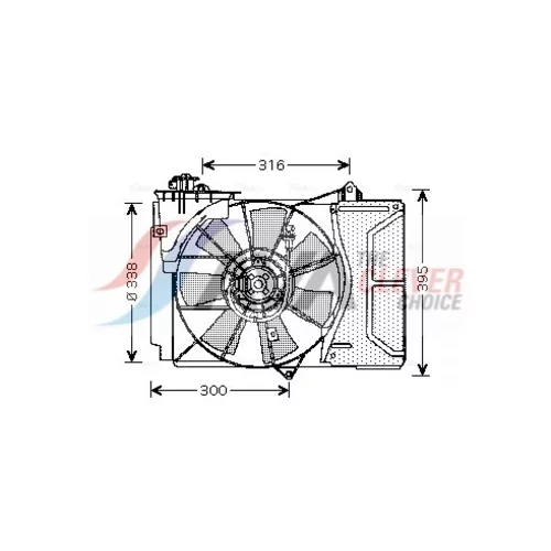 Ventilátor chladenia motora AVA QUALITY COOLING TO7503