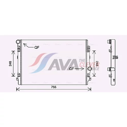 Chladič motora VN2398 (AVA QUALITY COOLING)