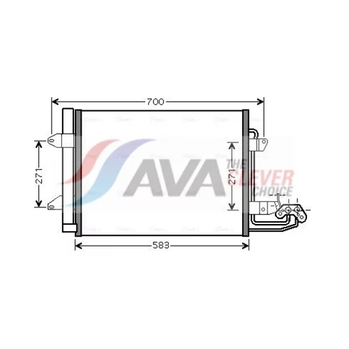Kondenzátor klimatizácie AVA QUALITY COOLING VN5211D
