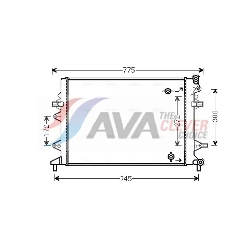 Nízkoteplotný chladič, chladič turbodúchadla AVA QUALITY COOLING VNA2370