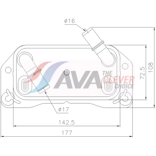 Chladič motorového oleja AVA QUALITY COOLING VO3313