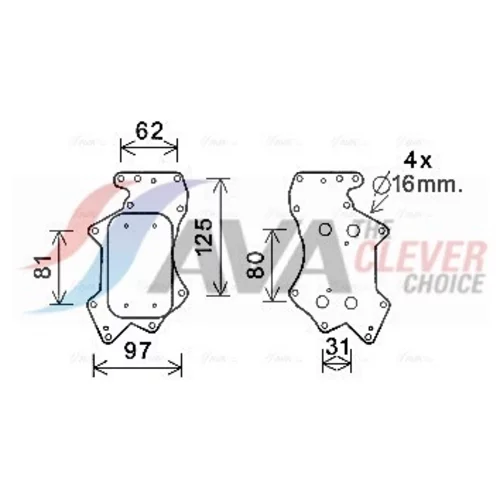Chladič motorového oleja AVA QUALITY COOLING AI3403