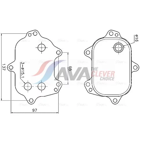 Chladič motorového oleja AVA QUALITY COOLING AI3456