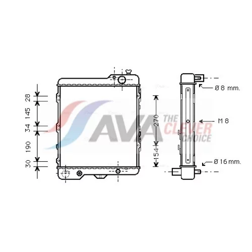 Chladič motora AVA QUALITY COOLING AIA2038