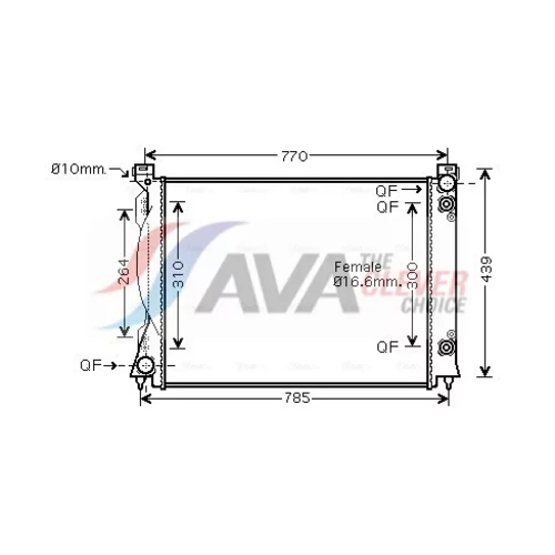 Chladič motora AVA QUALITY COOLING AIA2253