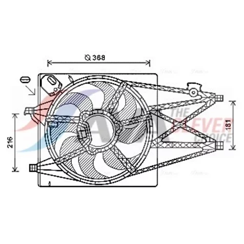 Ventilátor chladenia motora AL7520 (AVA QUALITY COOLING)