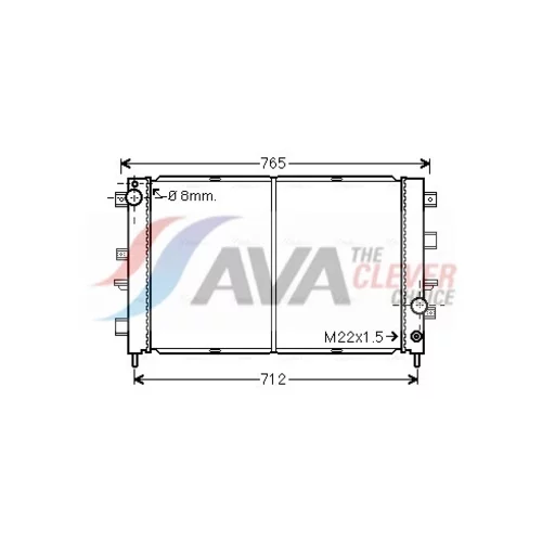 Chladič motora AVA QUALITY COOLING AUA2220