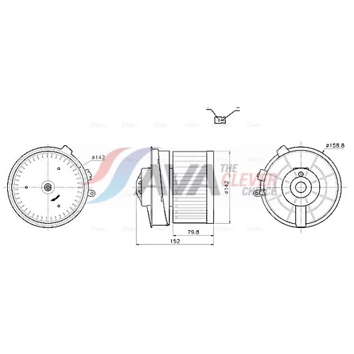 Vnútorný ventilátor AVA QUALITY COOLING DN8486