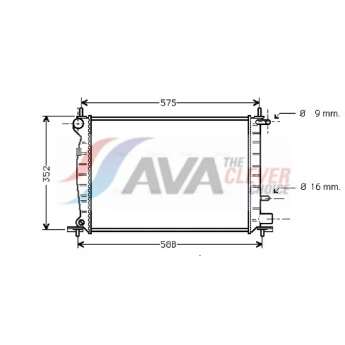 Chladič motora AVA QUALITY COOLING FD2219