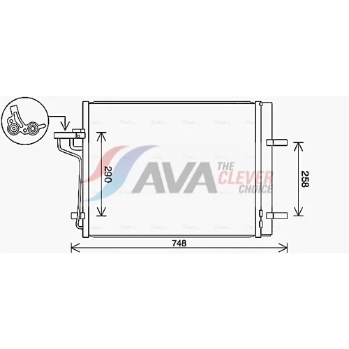 Kondenzátor klimatizácie AVA QUALITY COOLING FD5647D
