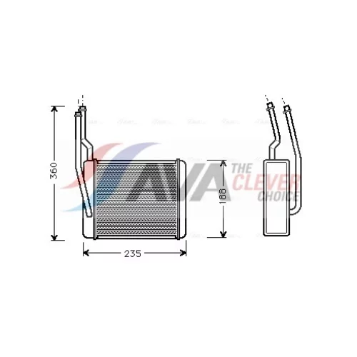 Výmenník tepla vnútorného kúrenia AVA QUALITY COOLING FD6272