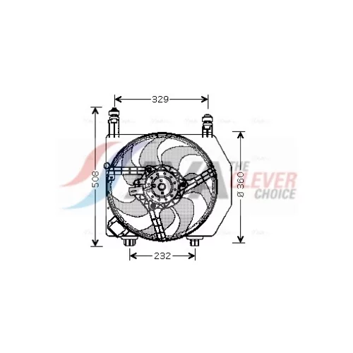 Ventilátor chladenia motora AVA QUALITY COOLING FD7525