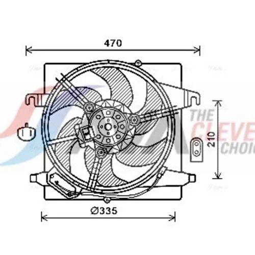 Ventilátor chladenia motora AVA QUALITY COOLING FD7567