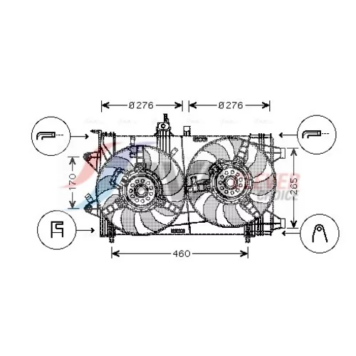Ventilátor chladenia motora AVA QUALITY COOLING FT7538