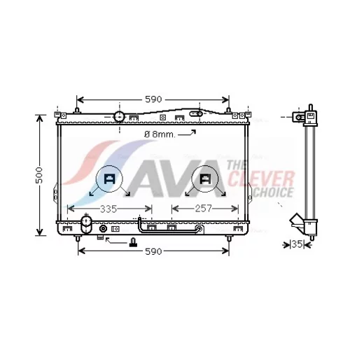 Chladič motora AVA QUALITY COOLING HY2078