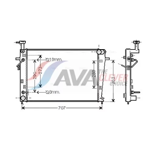 Chladič motora HY2211 (AVA QUALITY COOLING)