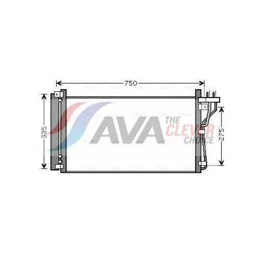 Kondenzátor klimatizácie HY5184D (AVA QUALITY COOLING)