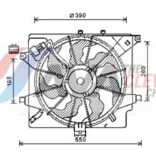 Ventilátor chladenia motora AVA QUALITY COOLING HY7563