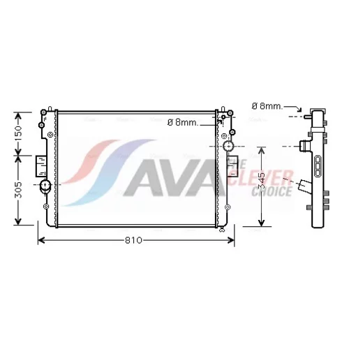 Chladič motora AVA QUALITY COOLING IVA2057
