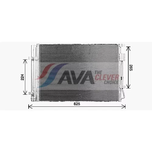 Kondenzátor klimatizácie AVA QUALITY COOLING KA5341D