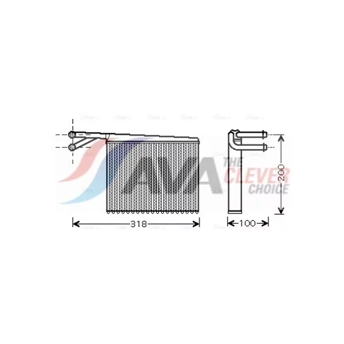 Výmenník tepla vnútorného kúrenia AVA QUALITY COOLING MSA6372