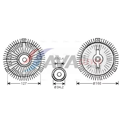 Spojka ventilátora chladenia AVA QUALITY COOLING MSC414