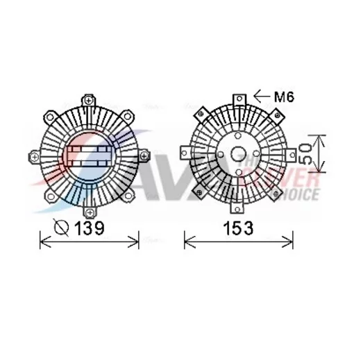 Spojka ventilátora chladenia AVA QUALITY COOLING MTC222