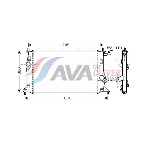 Chladič motora AVA QUALITY COOLING MZ2183
