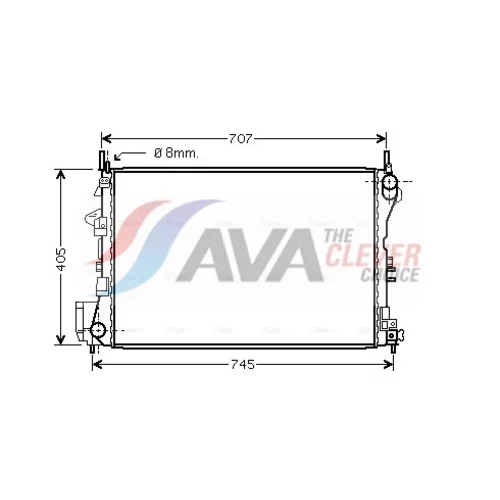 Chladič motora AVA QUALITY COOLING OL2339