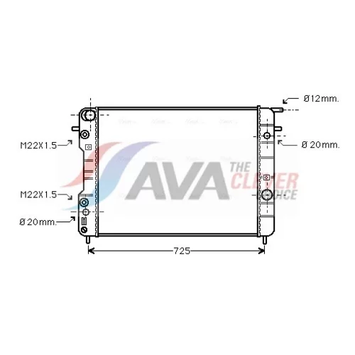 Chladič motora AVA QUALITY COOLING OLA2247