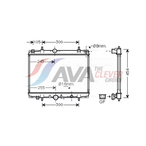 Chladič motora AVA QUALITY COOLING PEA2200