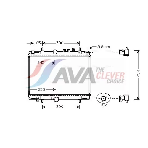 Chladič motora AVA QUALITY COOLING PEA2208
