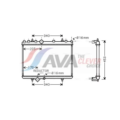 Chladič motora AVA QUALITY COOLING PEA2266