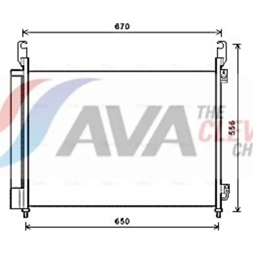 Kondenzátor klimatizácie AVA QUALITY COOLING RTA5466D