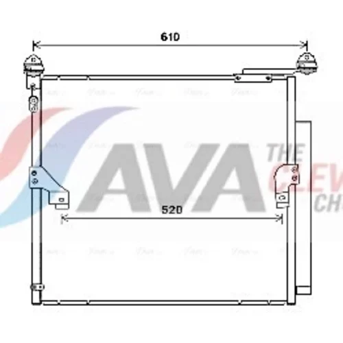 Kondenzátor klimatizácie AVA QUALITY COOLING TO5677D