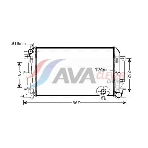Chladič motora AVA QUALITY COOLING VN2271