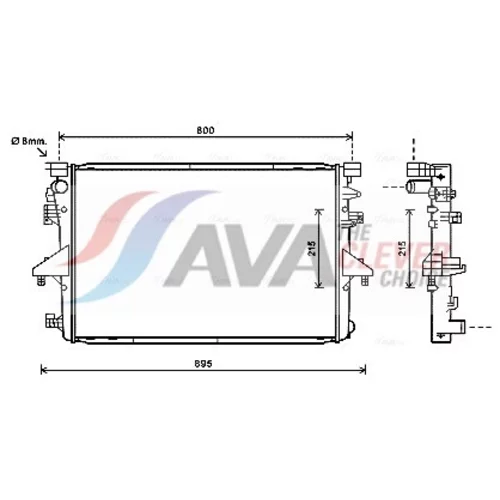 Chladič motora AVA QUALITY COOLING VNA2317