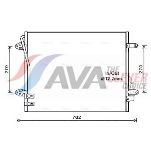 Kondenzátor klimatizácie AVA QUALITY COOLING VNA5322
