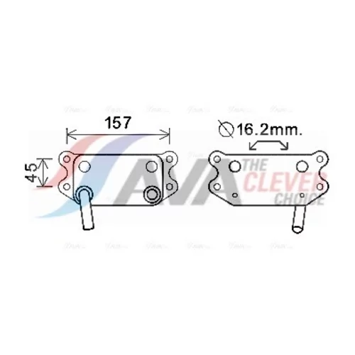 Chladič motorového oleja AVA QUALITY COOLING VO3154
