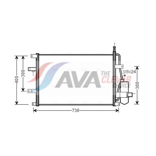 Kondenzátor klimatizácie AVA QUALITY COOLING VO5107D