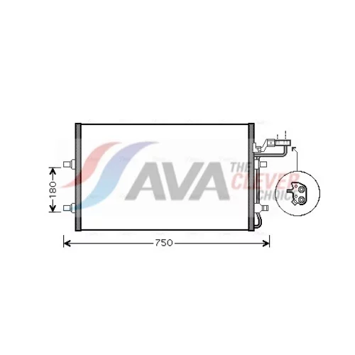 Kondenzátor klimatizácie AVA QUALITY COOLING VO5149