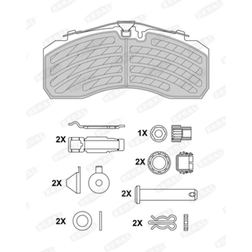 Sada brzdových platničiek kotúčovej brzdy BCV29253BK /BERAL/ - obr. 1