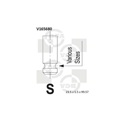 Nasávací ventil V165680 /BGA/