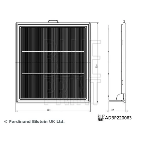 Vzduchový filter ADBP220063 (BLUE PRINT) - obr. 2