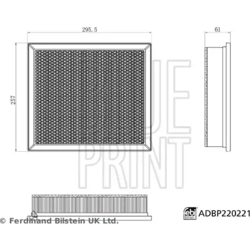 Vzduchový filter BLUE PRINT ADBP220221
