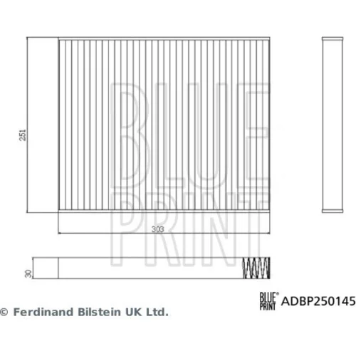 Filter vnútorného priestoru ADBP250145 (BLUE PRINT)