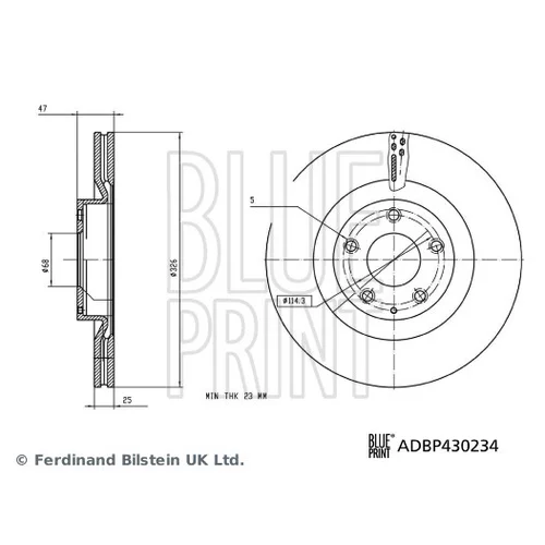 Brzdový kotúč BLUE PRINT ADBP430234